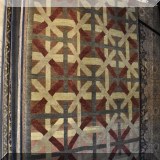 R46. Handcrafted wool Tibetan rug with contemporary basketweave design. Approx. 6' x 9' 